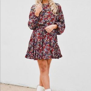 Impeccable Pig floral mini dress size Large